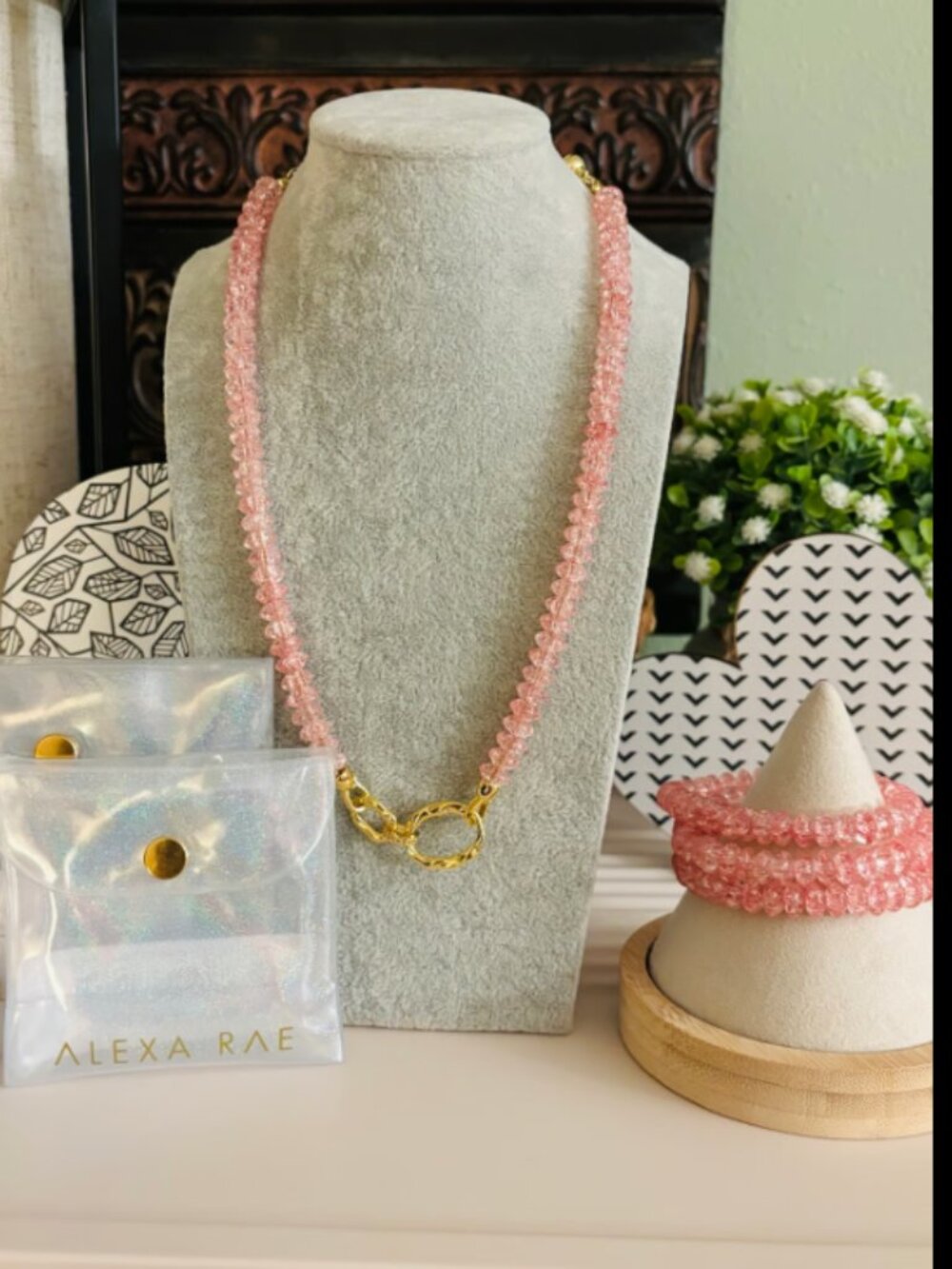 Bar by Alexa Rae California Girls Forever Necklace & Bracelet Set - Soft Kiss